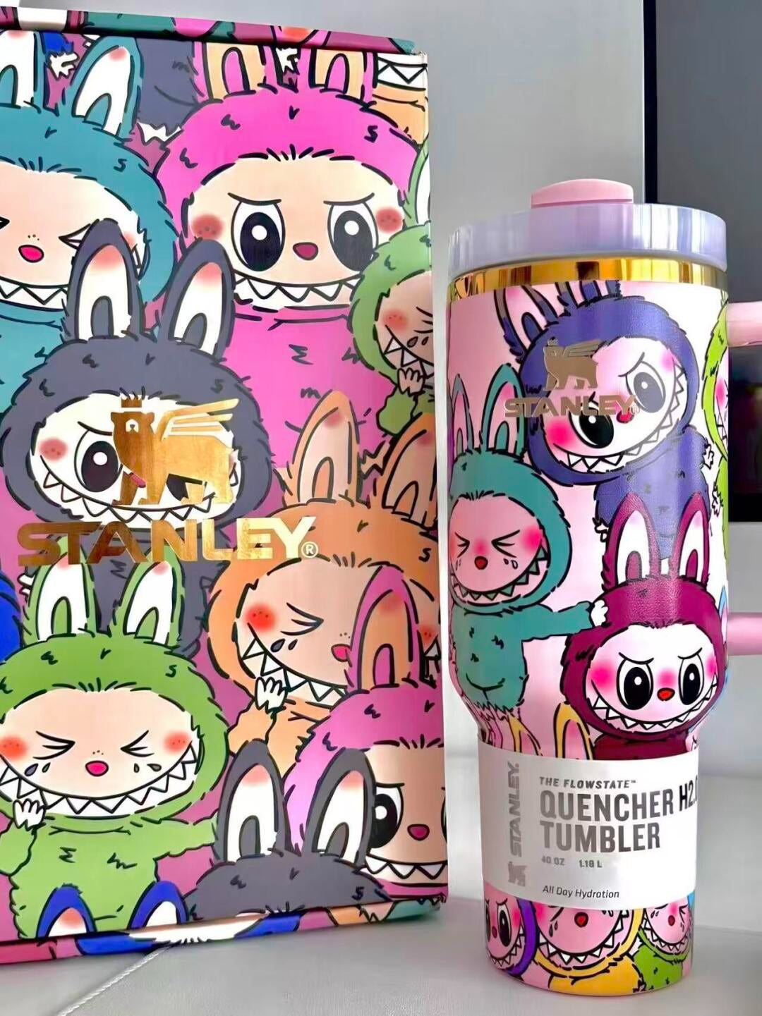 Limited Edition Labubu Stanley 40 oz Tumbler + FREE PREMIUM GIFT BOX